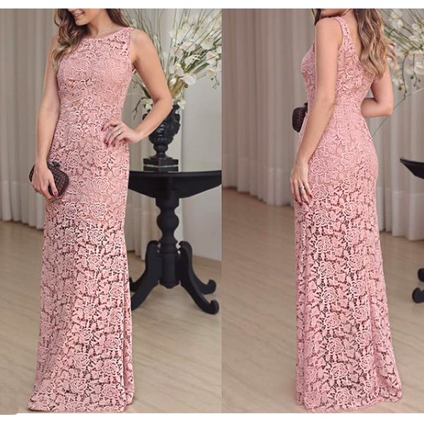 Vestido de renda para hot sale madrinha