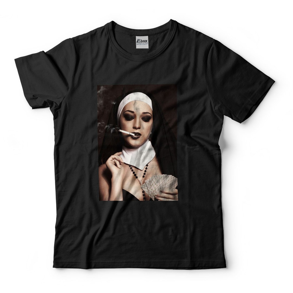 Camisa Camiseta Sexy Girl Freira Tumblr Swag Trap