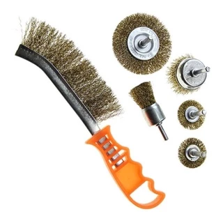 Jogo de Escovas de Aço Kit com 6 Peças Profissional 8ZJ EDA em Oferta na Shopee