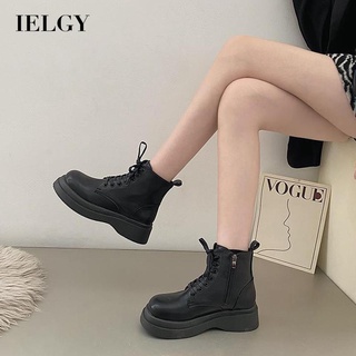 IELGY Botas Pretas Estilo Retrô Martin Femininas De design De Nicho