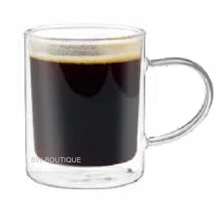 Caneca de Vidro Duplo 320ml p/ Café Chá