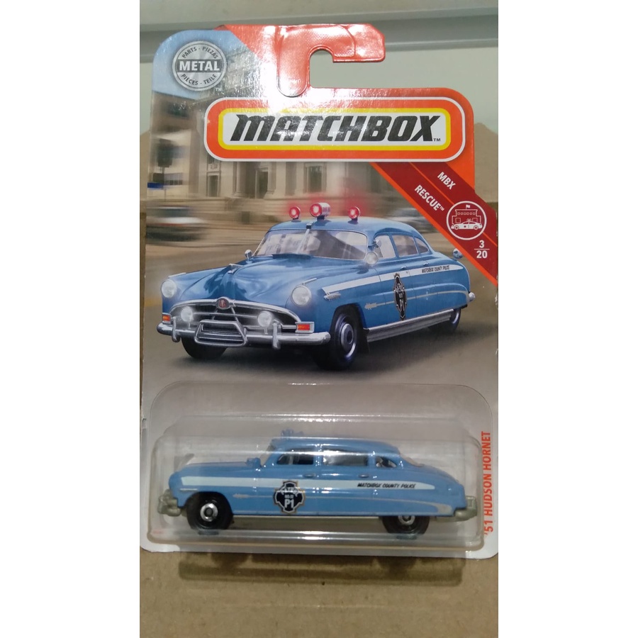 Matchbox '51 Hudson Hornet Police azul | Shopee Brasil