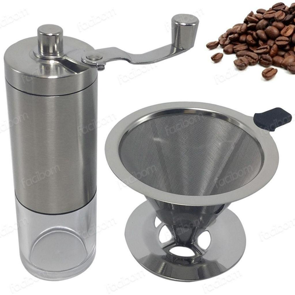 Kit Coador Reutilizável em Aço Inox tamanho 102 + Moedor De 