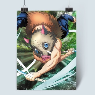 Poster Kimetsu no Yaba Tanjiro Kamada Demon Slayer Nezuko Zenitsu Inosuke  Giyu Kocho Hotaru Haganezuka A3 Para quadros sem Moldura Posteres Cartaz