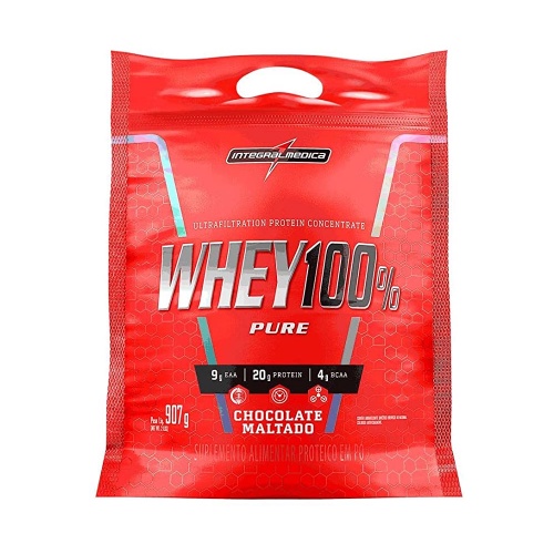 Whey 100% Pure 907g Chocolate Maltado – Integralmedica