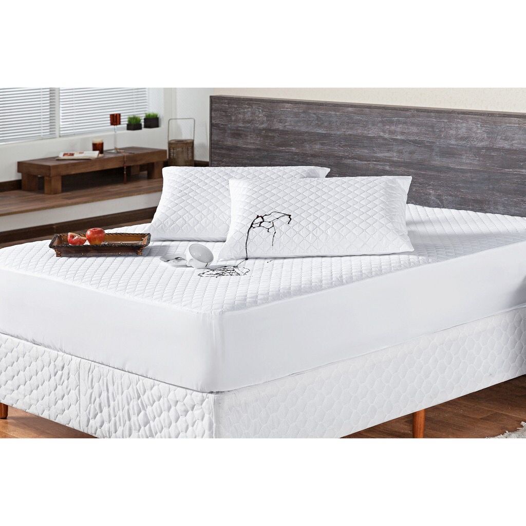 Protetor Capa De Colch O Imperme Vel Matelado Branco Para Cama Box Solteiro Casal Queen King