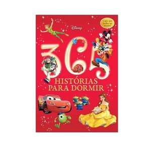 Livro 365 Historias Disney Para Dormir Infantil Vermelho