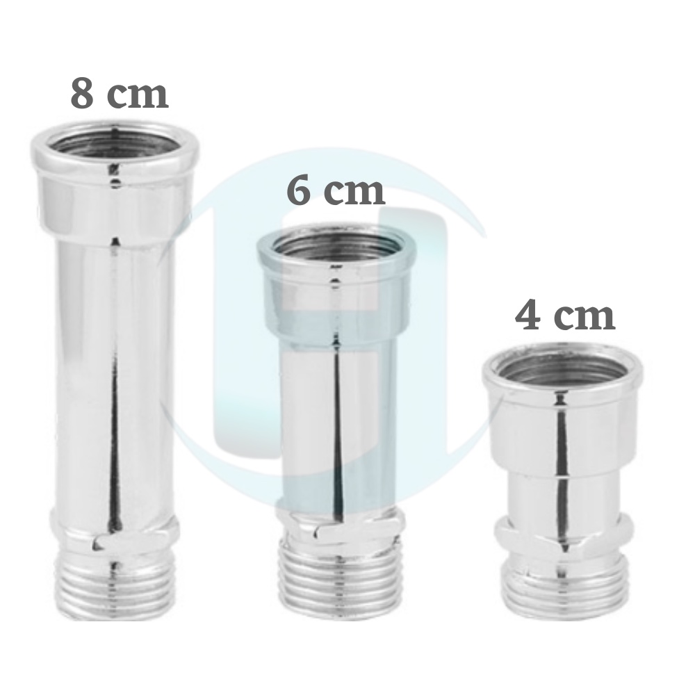 Alongador Prolongador Extensor De Torneira Em Metal 1/2" 20 mm 4cm 6cm 8cm