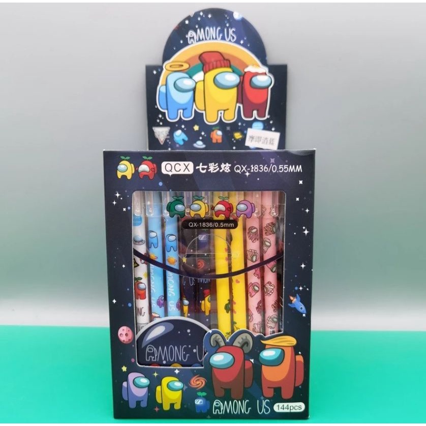 Caneta Game Among Us Gel Tinta Preta 0.5mm