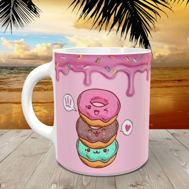 Caneca estilo donut/Cup Cake #caneca #xicara #doce #rosa #dourado