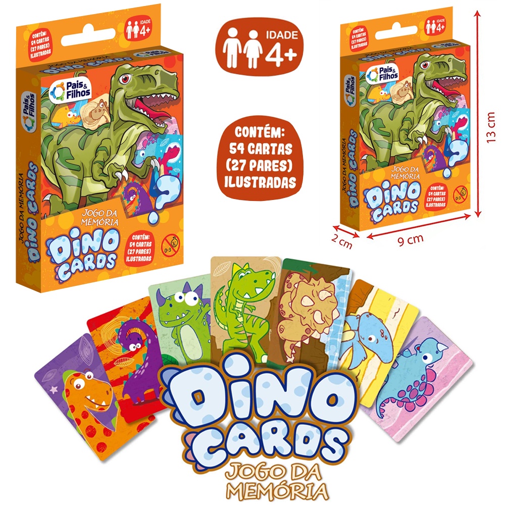 7221 - Jogo da memória Dino cards
