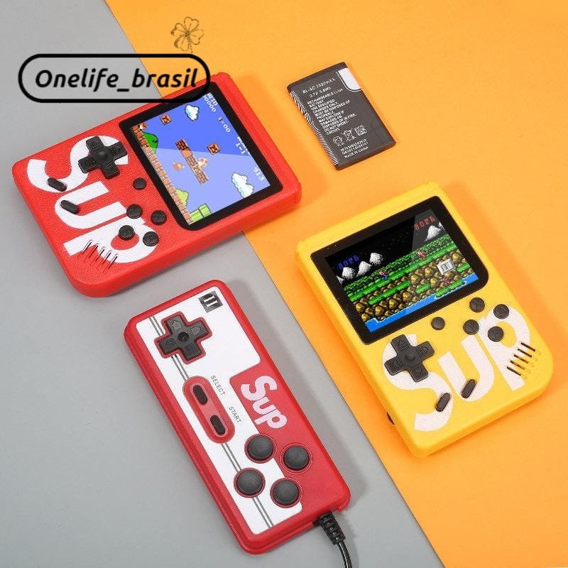 Mini Vídeo Game Retro Clássico 400 Jogos 2 Player Com Controle,Para crianças lcd colorido