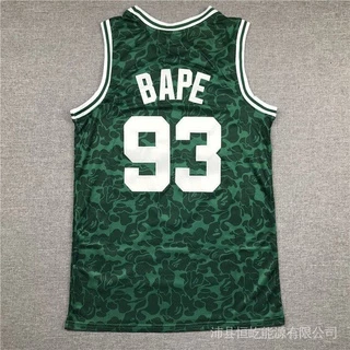 Nba Jersey Boston celtics No . 93 Bape Colete Esportivo Verde Easy monkey Edição Conjunta The New XLsB