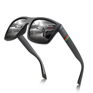 Polarizados Óculos De Sol Da Moda Masculinos Quadrados Retro Male Polaroid Sun Glasses Grande Moldura Oculos Esportes