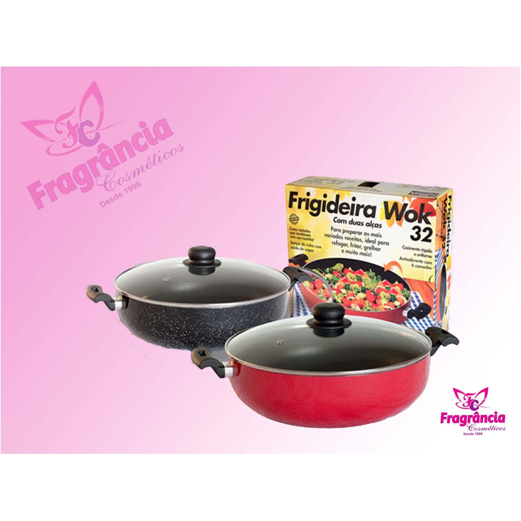 Frigideira Funda Antiaderente Teflon 24cm 2,2l Tramontina - Woks -  AliExpress