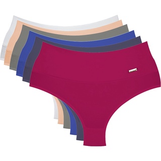 Kit De 3 Calcinhas Lisas Cos Alto Fio Segura Barriga 3 Unidades