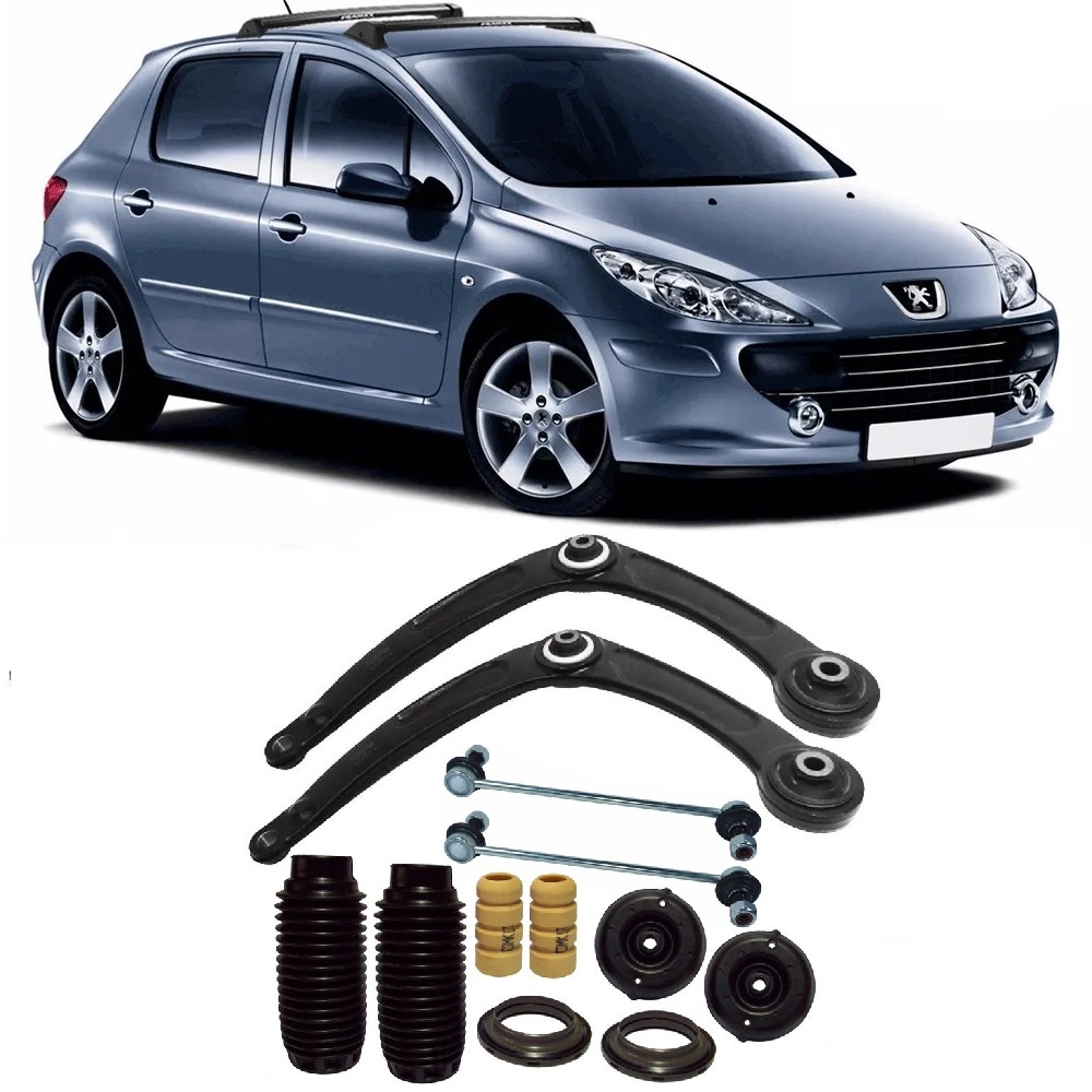Bandeja + Kit Batente + Bieleta Peugeot 307 Dianteira 2002 Até 2012 O ...