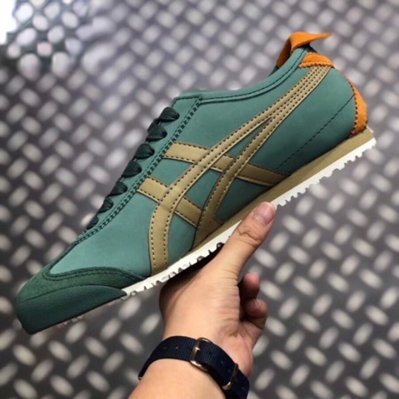 Veja as descricoes dos produtos Onitsuka tiger ASICS Tigre Mexico 66 Sapatos De Couro De Laco Para Homens E Mulheres Tenis De Verde