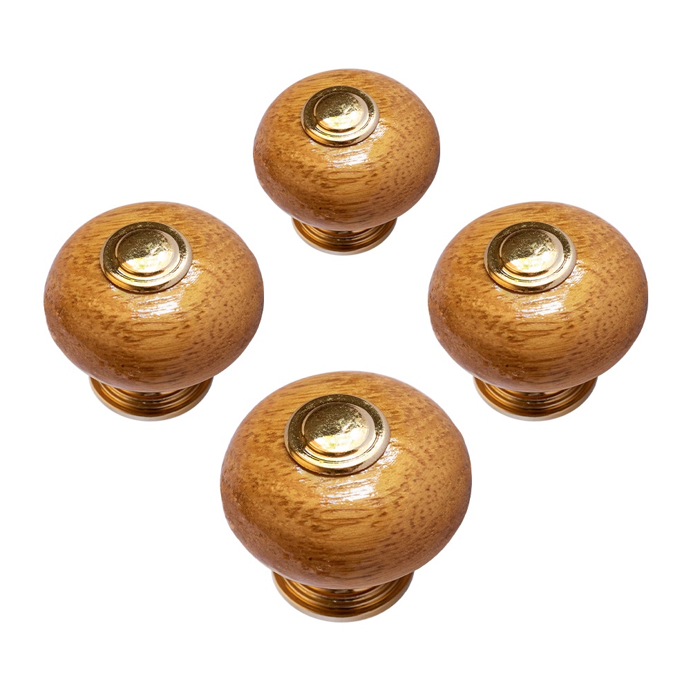 Puxador Para Porta E Gaveta Guarda Roupa Madeira Redondo 4pc | Shopee ...