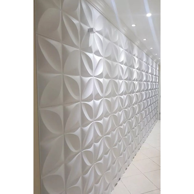 20 Placas (5m) Revestimento de Parede 3D - 50x50 cm - Modelo Iris