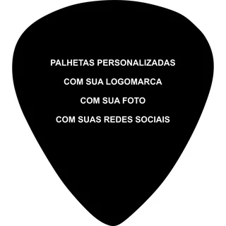 100 palhetas personalizadas com a sua logo marca