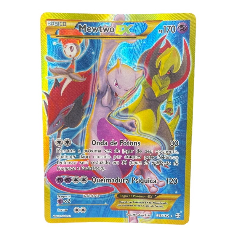 Carta Pokemon Mega Mewtwo EX Português 63/162 Original Copag