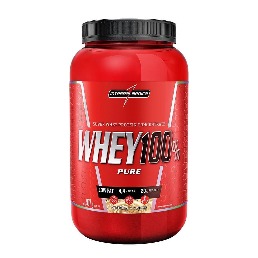 Whey 100% Pure – Cookies e Cream – 907g – Integralmédica