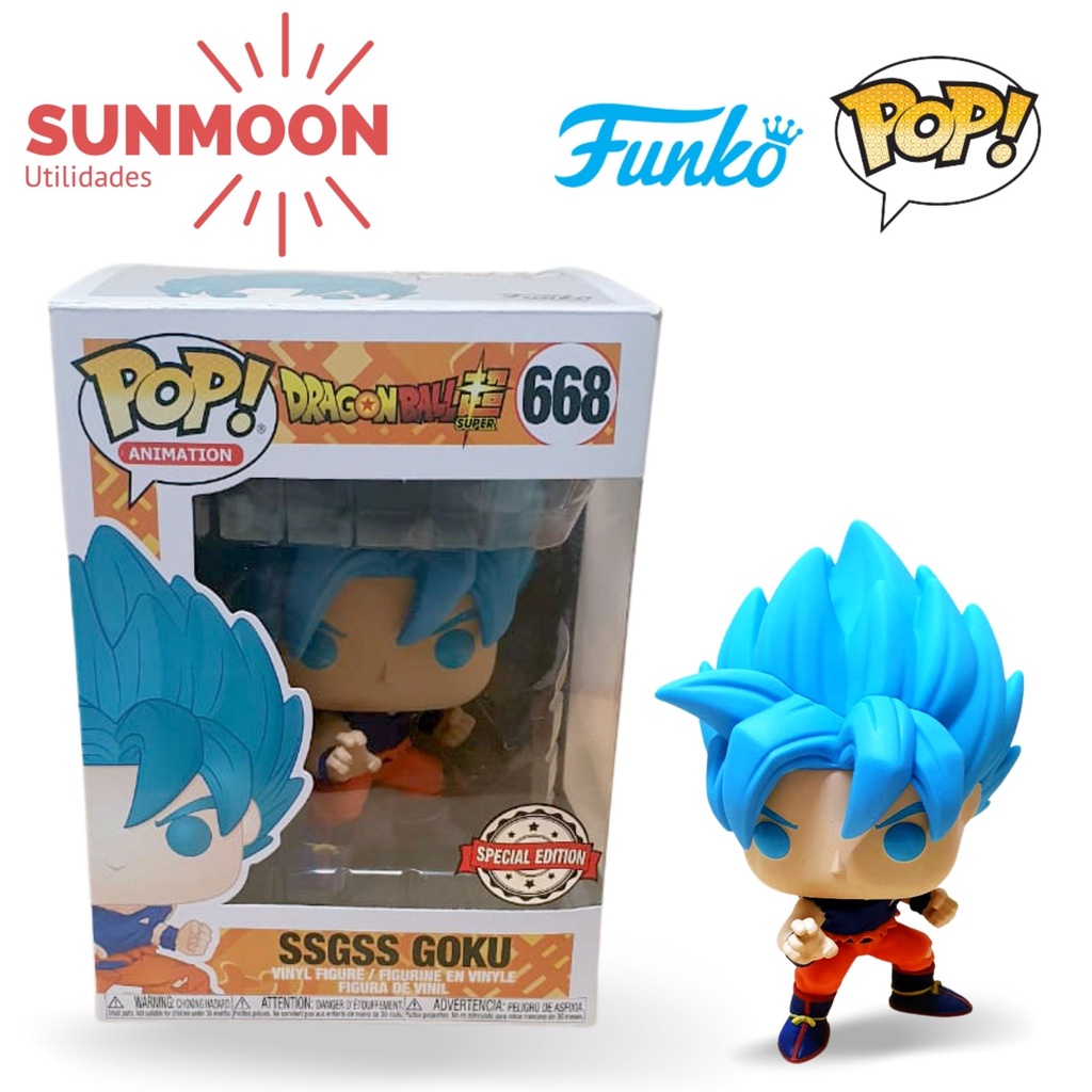 Pop! ssgss Goku Super Saiyajin Blue: Dragon Ball #668 Funko em Promoção na  Americanas