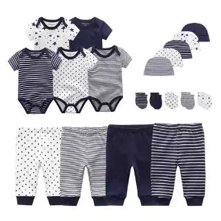 Unisex New Born Baby Boy Clothes Bodysuits+Pants+Hats+Gloves Baby Girl Clothes Cotton Clothing Sets