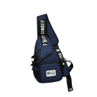 Bolsa Transversal Masculina Pequena - Azul Oxford Poliéster Resistente