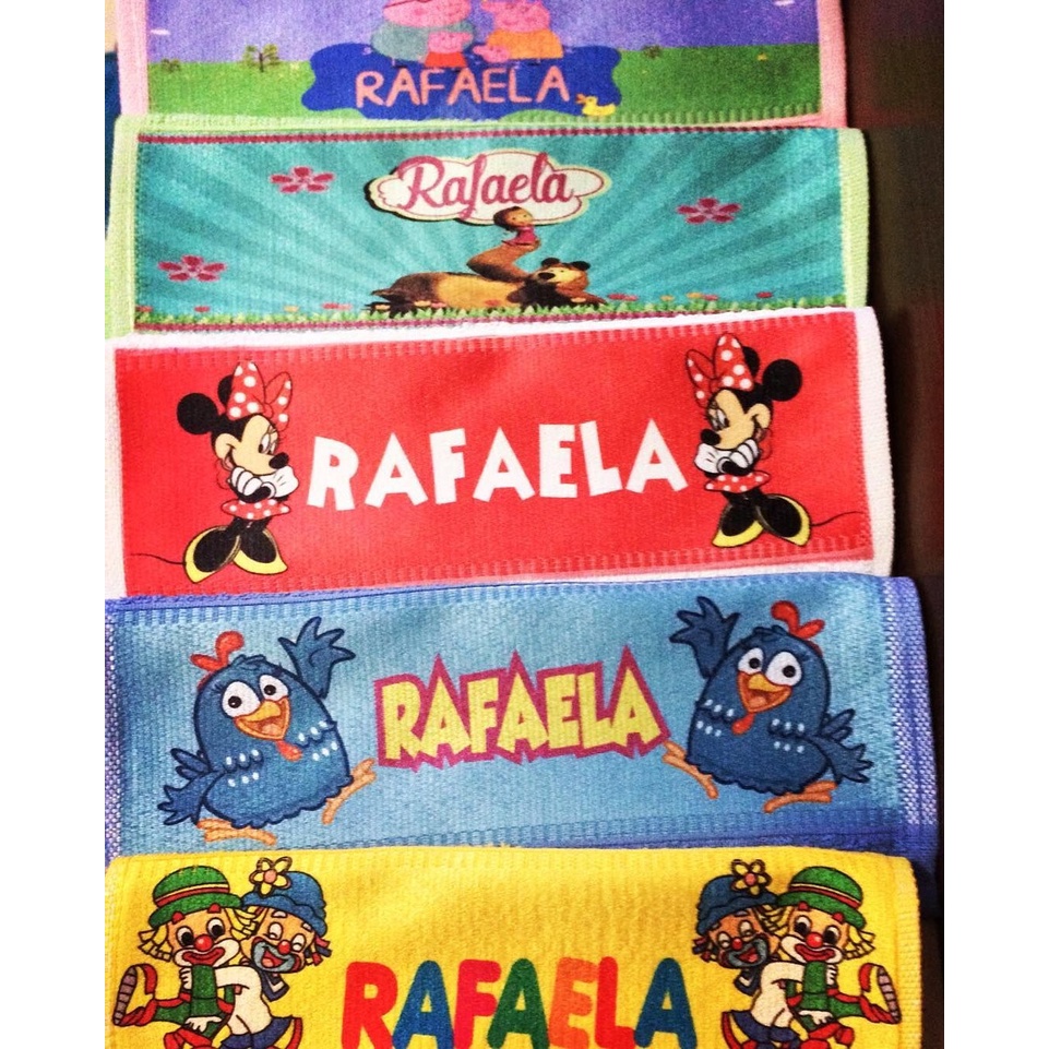 Toalhinha Escolar Personalizada. Toalha De Boca Para Escola Ou Brinde ...