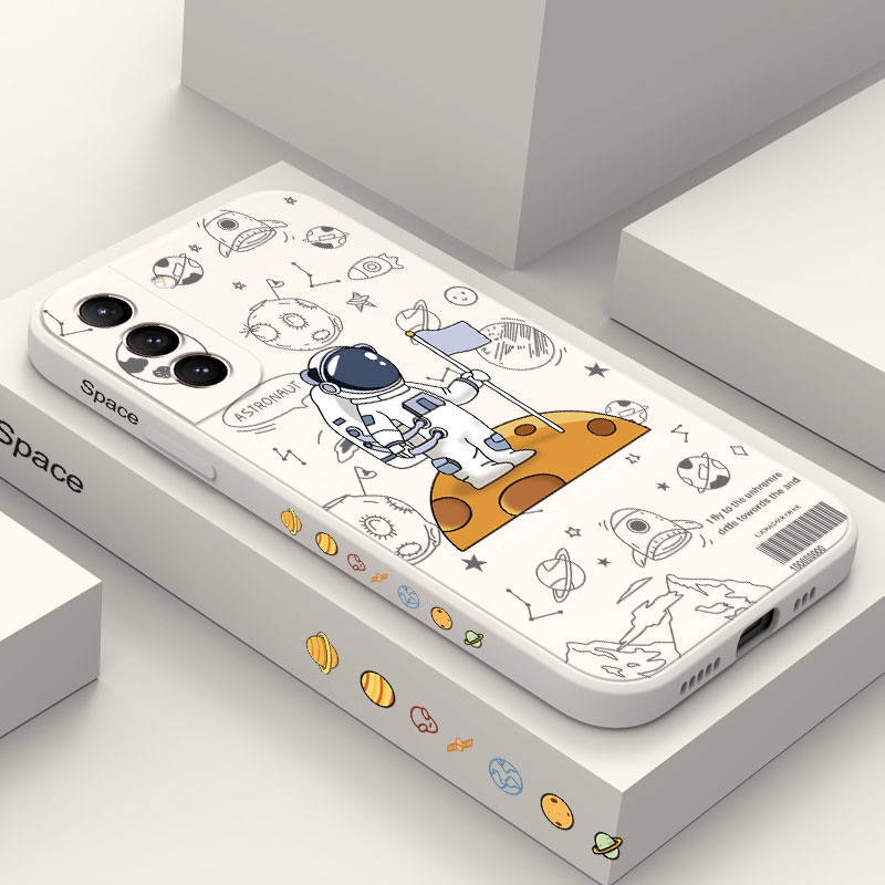 Capa De Celular Para Samsung Galaxy S21 S20 FE Ultra Plus Sensação Confortável De Astronauta