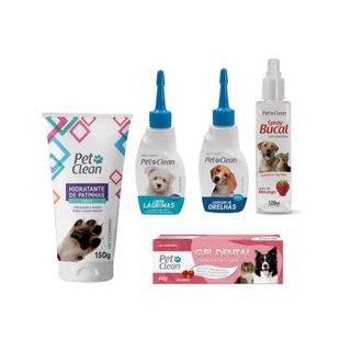 Combo Cuidado Pet Limpa Lagrima Orelha Saude Oral Hidratante