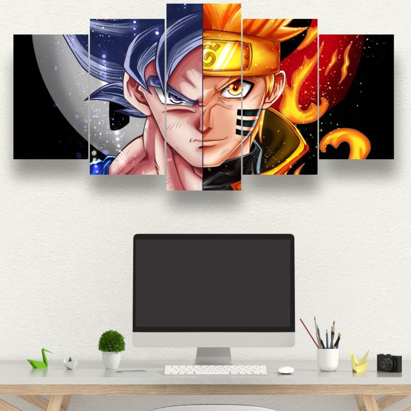 Quadro Decorativo Desenho Anime Dragon Ball Goku Decorar Mosaico