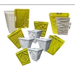 Kit 6 Moldes Forma ABS Vasos Diversos 25x22cm Gesso