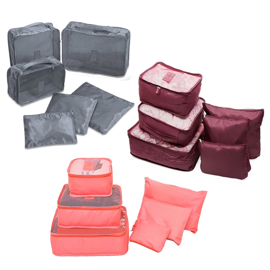 Organizador De Malas Para Viagem Leve Com Ziper - Kit 6 Pecas Diversos ...