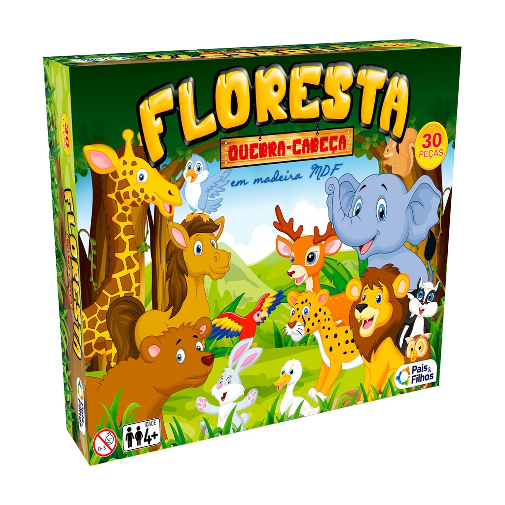 Quebra Cabeça Floresta Em Madeira 30 Peças - 7690 - Pais E Filhos