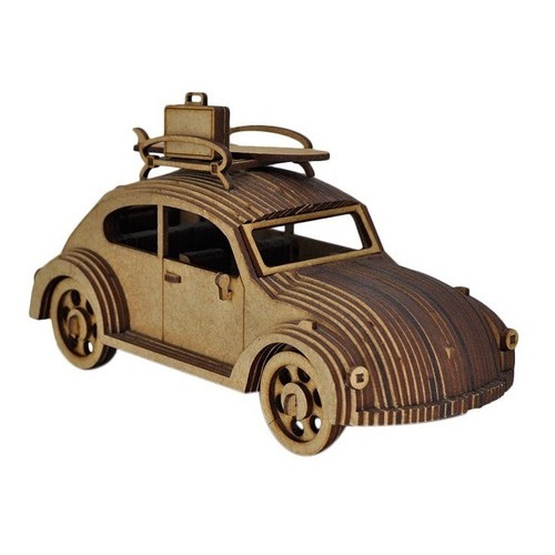 Fusca Quebra Cabeça 3d. Miniatura Em Mdf