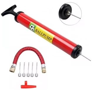 Kit Bomba de Ar para Encher Bolas com 5 Bicos e Mangueira