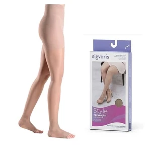 Meia Sigvaris de Compressão Suave 15-20 mmHg, Meia Calça Ponteira Aberta Audace