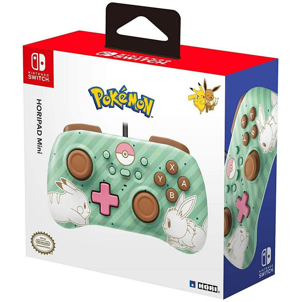 Controle HORI Horipad Mini Pikachu Eevee Com Fio Wired