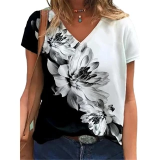 Harajuku Camiseta Feminina Manga Curta De Verão Roupa De Senhora Borboleta Casual