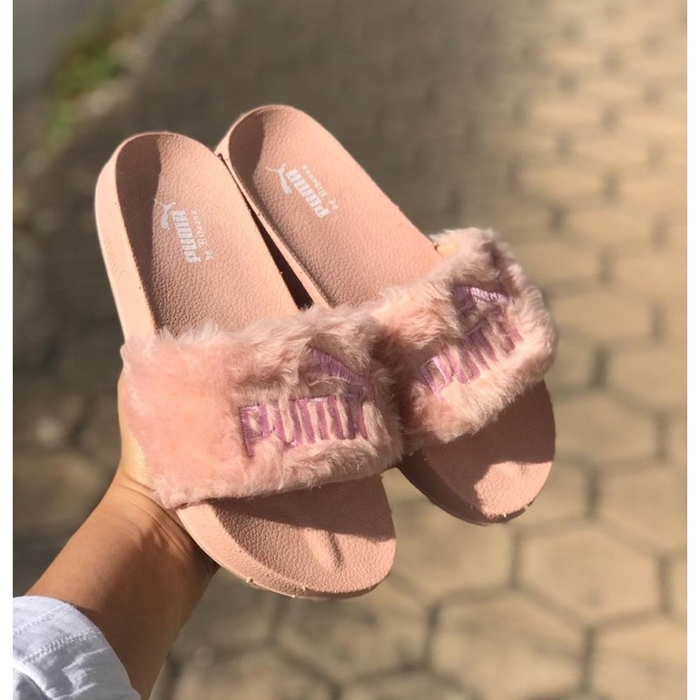 Chinelo puma hot sale pelucia rosa