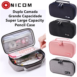 Estojo De Lápis De Grande Capacidade Durável Com Zíper Thunlit Simple And Large-Capacity Stationery Box Pen Box Creative Multi-Function Canvas Pencil Case,material escolar,papelaria,