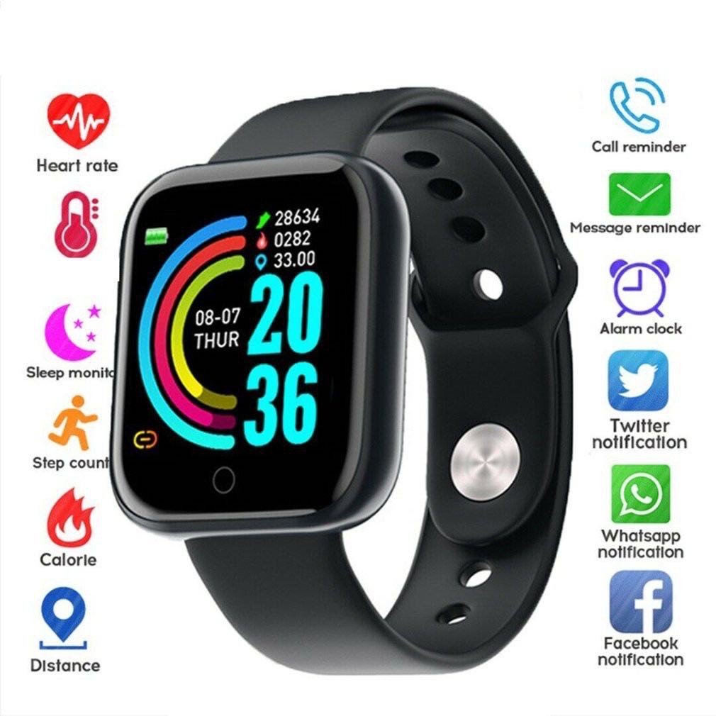 Y68 HEBIAN Relógio Inteligente À Prova D'água Bluetooth Esporte SmartWatch Rastreador De Fitness Pulseira Para Mulheres Dos Homens De Freqüência Cardíaca Pedômetro Banda