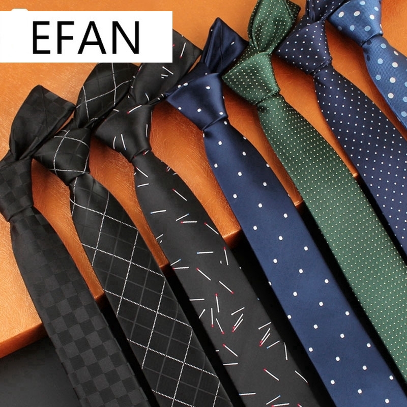 New Mens Ties Silk Tie Slim Business Wedding Necktie Black Ties Men Polka Dot Ties for Men Gravata 6cm Narrow Necktie