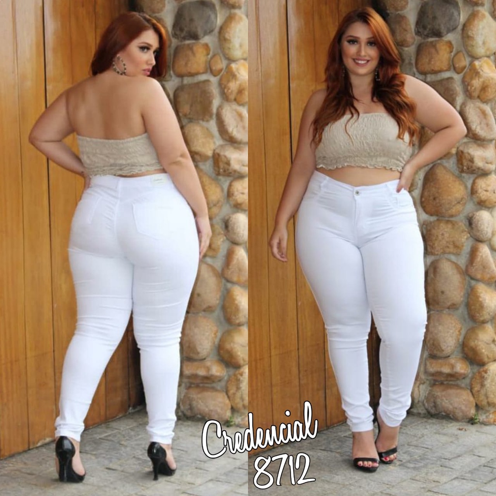 Calça branca store feminina plus size