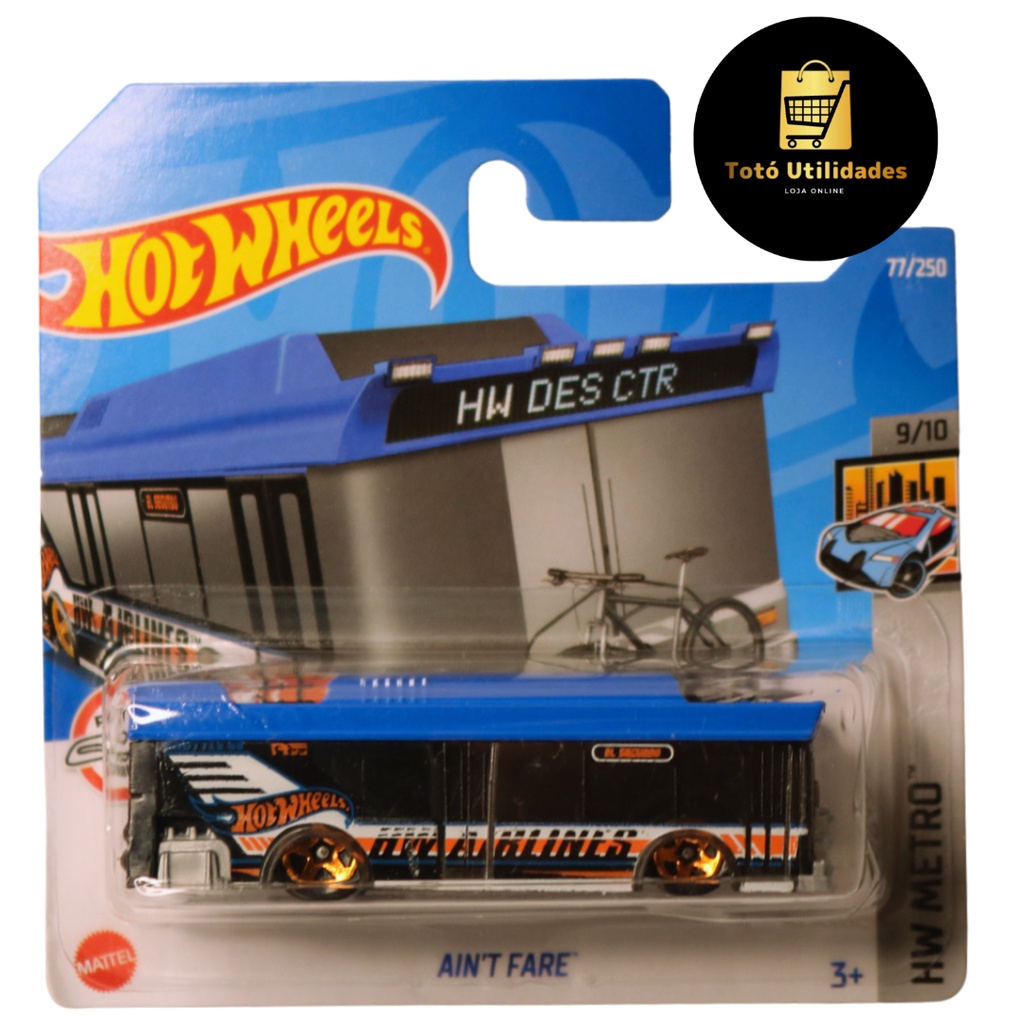 Hot Wheels 2022 HW Metro - 'Ain't Fare' (Blue) #77/250 - Mint Condition Collectible Diecast Car - View #4