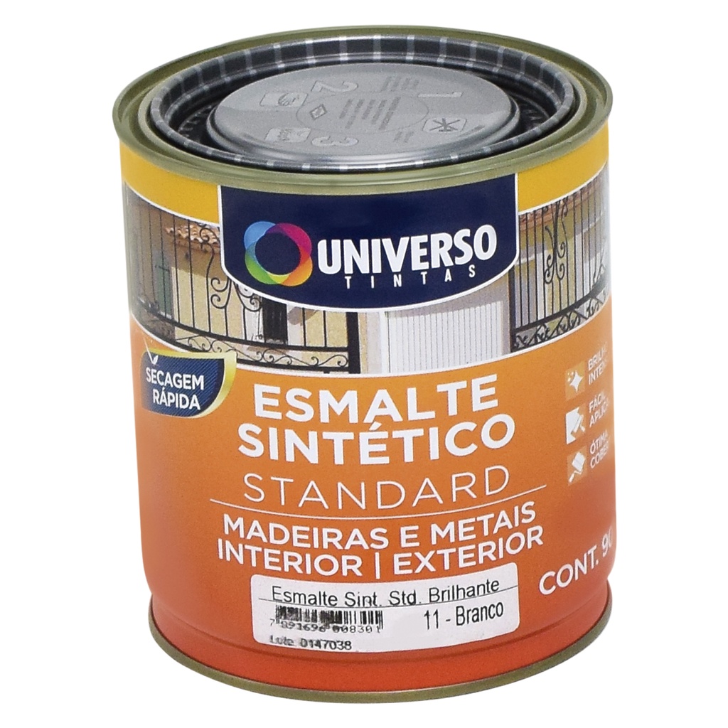 Tinta Esmalte Sintetico Para Madeira e Metal Diversas Cores 900ml 1/4 ...