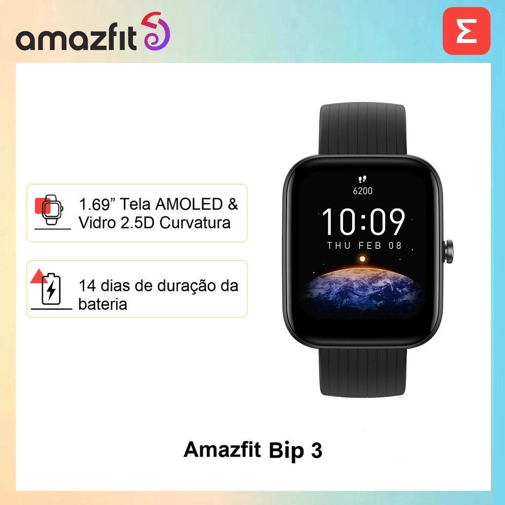 Relógio Xiaomi Amazfit Bip 3 A2172 Preto